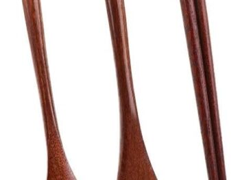 Cutlery 3PCS Fork Chopsticks Spoon Set Portable Tableware Chinese Wooden Utensils Sets Dinner Sets Long Handle Utensils With Fork Spoon Chopsticks