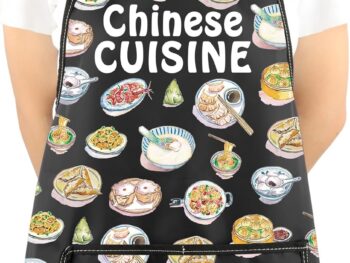 Cantonese Foodie Gift Chinese Cuisine Apron With Pockets Chinese Food Lover Kitchen Gift Asian Cuisine Lover Gift