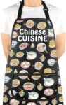 Cantonese Foodie Gift Chinese Cuisine Apron With Pockets Chinese Food Lover Kitchen Gift Asian Cuisine Lover Gift